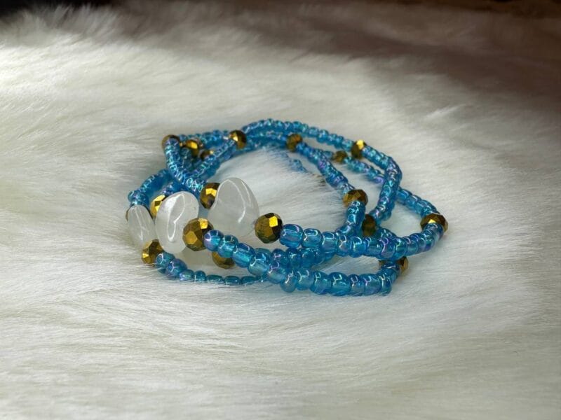 Blue ocean handmade waist beads - Image 2